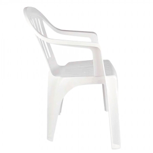 Cadeira Tipo Poltrona em Plástico Bela Vista Branca MOR - Foto 1