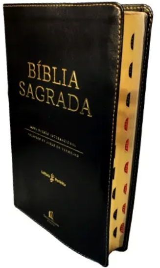 Bíblia Sagrada NVI | Leitura Perfeita | Luxo Preta c/ marcadores laterais