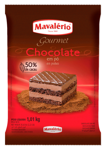 Chocolate em Po 50% - 1kg Mavalerio
