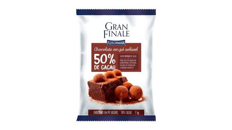 Chocolate em Po Soluvel 50% - 1kg Fleischmann Gran Finale