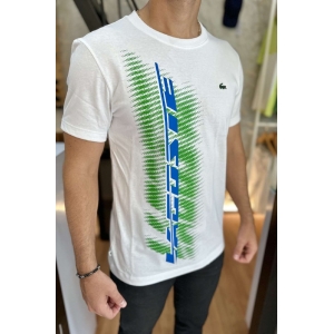 Camiseta Lacoste Logo Contrastante | Branca