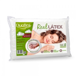 Travesseiro Antiácaro Real Látex Natural DuoFlex 50x70 cm