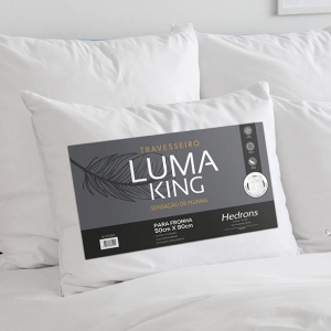 Travesseiro Luma King Hedrons Sensação de Plumas 50x90 cm