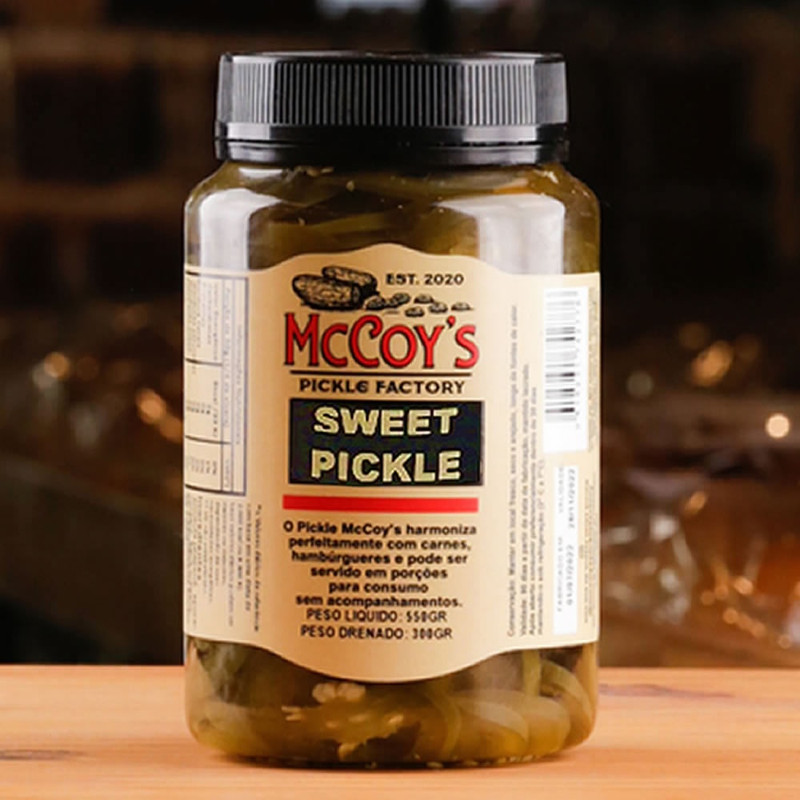 Picles Artesanal Em Conserva Doce - Sweet Pickle 300G Mccoys