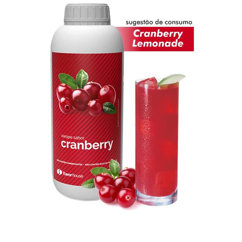 Xarope Sabor Cranberry 1400G - Rendimento 280 Doses Flavor House