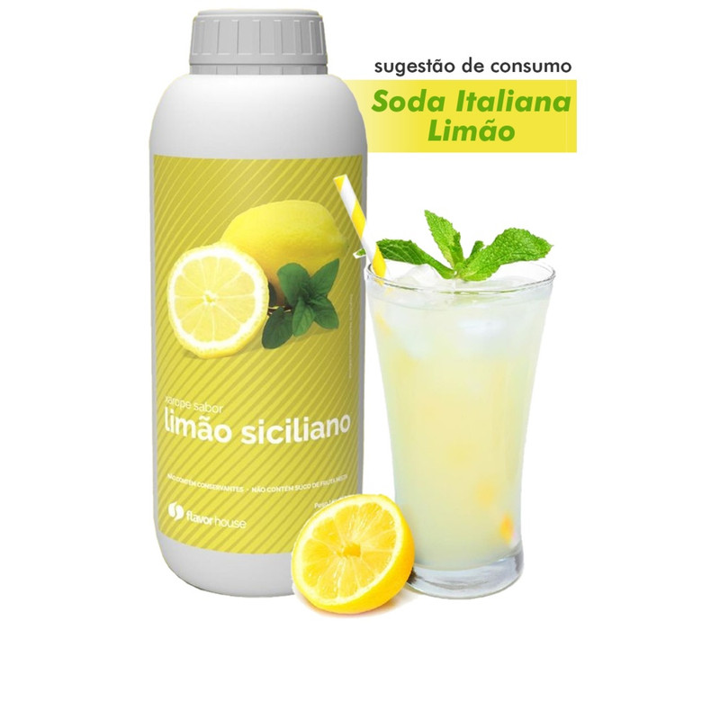Xarope Sabor Limão Siciliano 1400G - Rendimento 280 Doses Flavor House