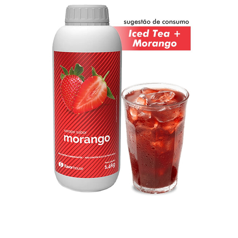 Xarope Sabor Morango 1400G - Rendimento 280 Doses Flavor House
