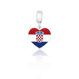 Berloque de Prata Bandeira Croácia