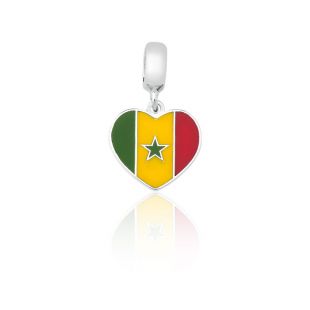 Berloque de Prata Bandeira Senegal