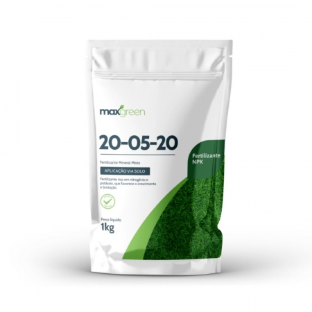 Fertilizante Mineral Misto NPK 20 05 20 Maxgreen 1Kg