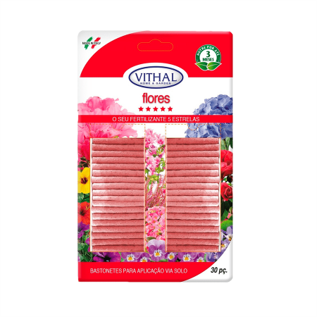 Fertilizante Vithal Flores com 30 Bastonetes 35g