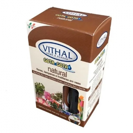 Fertilizante Vithal Gota a Gota Natural com 6 ampolas