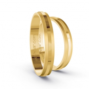 Aliança de Casamento Ouro 18K Cartum 3mm | Aliança Fina Anatômica