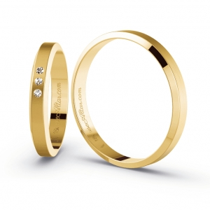 Aliança de Casamento Ouro 18K Dodoma 3mm | Aliança Fina Anatômica