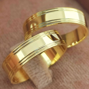 Aliança de Casamento Ouro 18K Iris 5mm | Aliança  Reta