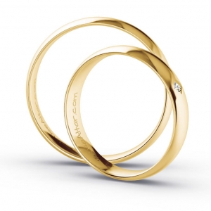 Aliança de Casamento Ouro 18K Jacarta 4mm | Aliança Fina Anatômica