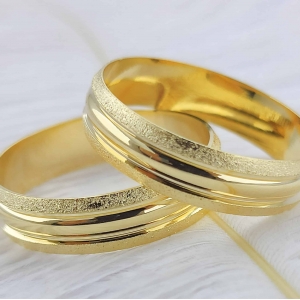 Aliança de Casamento Ouro 18K Jade 5mm | Aliança  Reta