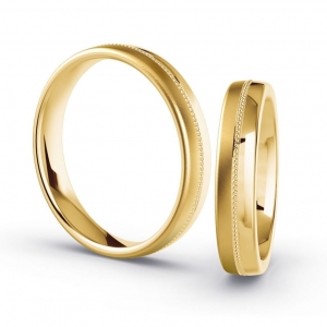 Aliança de Casamento Ouro 18K Kingston 4mm | Aliança Fina Anatômica
