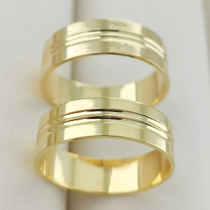 Aliança de Casamento Ouro 18K Kiyoko 6mm | Aliança  Reta