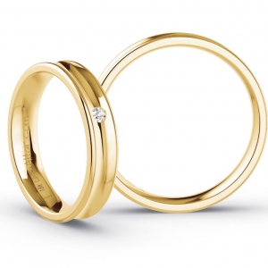 Aliança de Casamento Ouro 18K Lusaca 4mm | Aliança Fina Anatômica