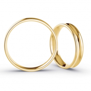 Aliança de Casamento Ouro 18K Luxemburgo 4mm | Aliança Fina Anatômica