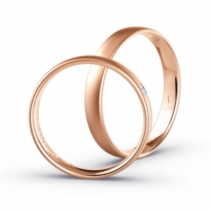 Aliança de Casamento Ouro Rosé 18K Díli 3mm | Aliança Fina