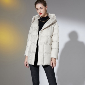 2022 inverno com capuz temperamento casual cinto feminino para baixo jacketes casacos parka