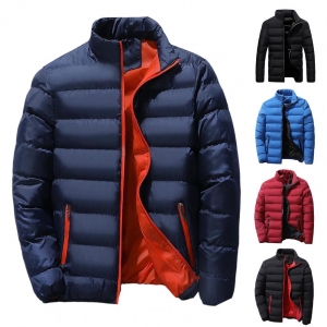 2022 nova gola masculina casaco de inverno casaco de algodão engrossado quente parker cor sólida moda rua estilo M-4XL homens parkas casaco
