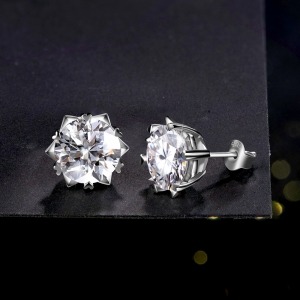 Mintybox 100% 925 prata esterlina 0.5ct-3.0ct moissanite pedra preciosa aniversário casamento brincos jóias finas presente por atacado ?? ?
