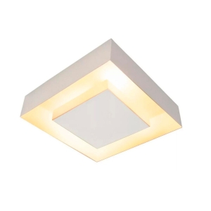 Luminária Plafon Luz Indireta 35X35 Sobrepor Alumínio