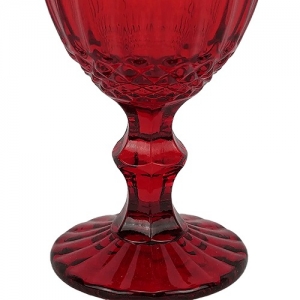 Jogo de 6 Taças em Cristal para Água Brand Vermelho - 345ml - Luxo e Refinamento: Jogo de Taças para Bebibidas - Luxo e Estilo Único!