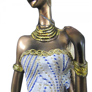Escultura Africana Decorativa - 40x7,5cm - Escultura de Luxo com Design Clássico Requintado - Arte Decorativa Única!