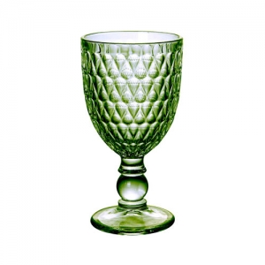 Jogo de 6 Taças em Cristal Verde - 330ml - Sofisticação em Cada Detalhe: Conjunto de Taças de Luxo - Refine sua Mesa!