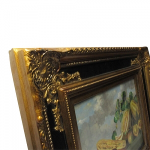 Quadro Decorativo com Moldura Dourado - 55x65cm - Quadros Originais para Decoração com Estilo - Elegante com Moldura Clássica!