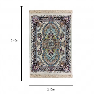 Tapete Persa - 240x340cm - Sofisticação e Beleza: Tapetes Luxuosos - Elementos Clássicos!