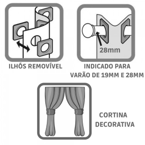 Cortina Personalizada Sob Medida de Voil Liso 8,00m x 2,50m - Branco