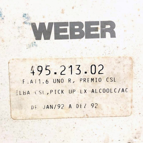 Carburador Weber TLDF Linha Fiat 1.6 Álcool com Ar Condicionado - Foto 2