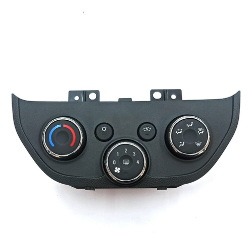 Painel de Controle do Comando do Ar Condicionado Chevrolet Cobalt Mascara Preta com detalhes Cromados - Foto 0