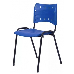 Cadeira Compacta Fixa Empilhável Ideal para Recepção Escolas Secretaria Escritório Interlocutor
