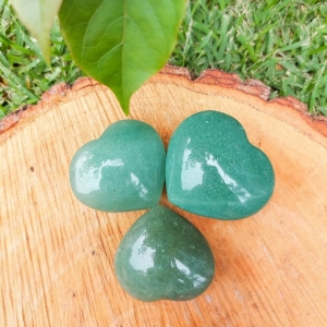 Coração Cristal de Quartzo Verde - Saúde