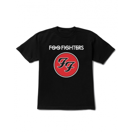 Camiseta Infantil Foo Fighters Manga Curta Preta