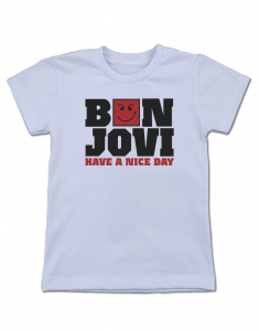 Camiseta Infantil Bon Jovi Manga Curta
