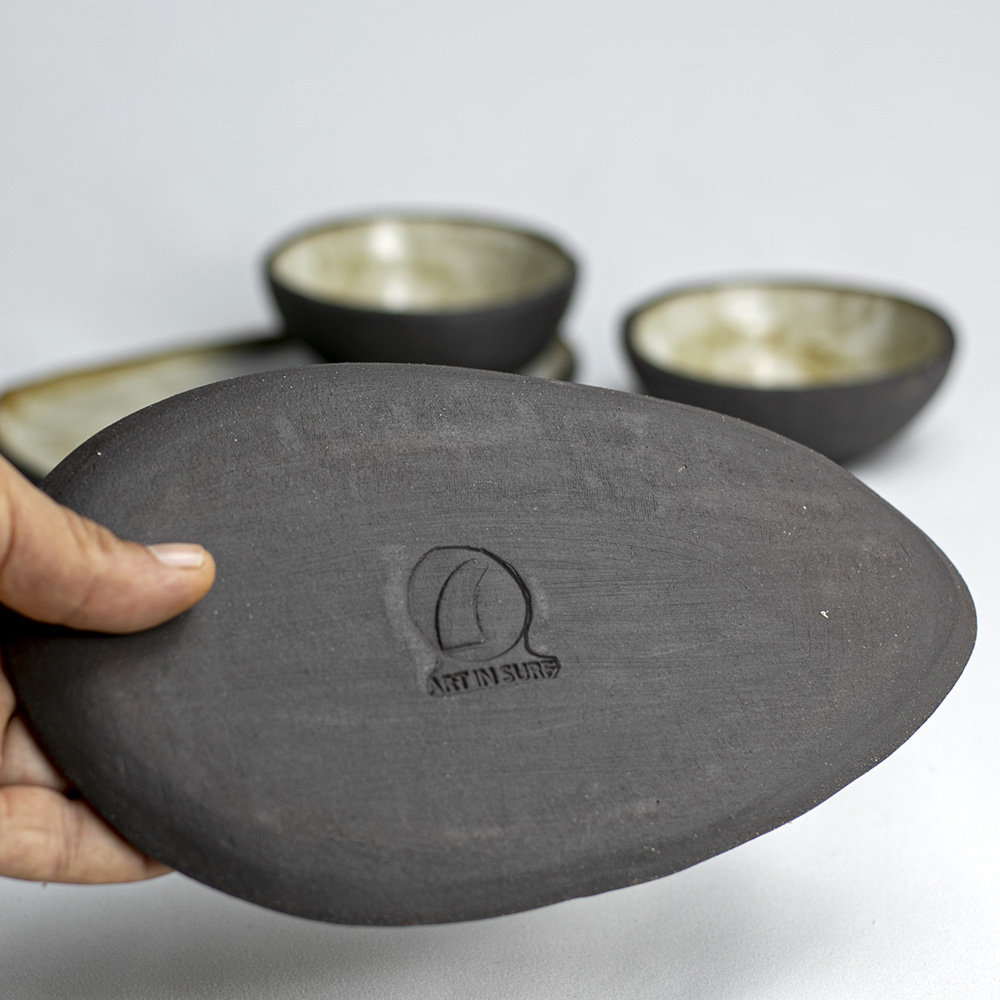 Conjunto de cerâmica artesanal para Sushi Swell