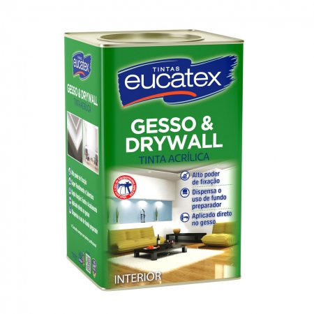 Eucatex Gesso E Drywall 18l Branco 