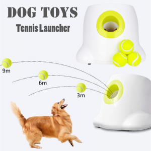 Automático Pet Ball Para Cachorros, Training Brinquedos, Lançador de bolas de tênis, Lance Dispositivo, Seção de Emissão com 3 Bolas, 3 6 9m