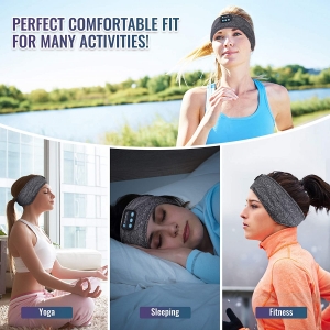  Bluetooth Fone de Ouvido com Fino Wireless Bluetooth Sleep Headphones, Sports Headband com alto-falantes, treino, jogging, ioga, insônia, viagem, verão