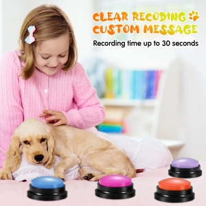Botão De Gravação De Voz Para Comunicação Pet, Brinquedo Interativo para Cachorro Ideal para Treinamento, Botão De Falar Gravável, Brinquedo De Inteligência