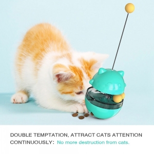 Brinquedo engraçado do gato do Tumbler com vara, Trate Vazando Brinquedo para Gatos, Gatinho, Quebra-cabeça de pra gatinho Produtos Pet Interativos