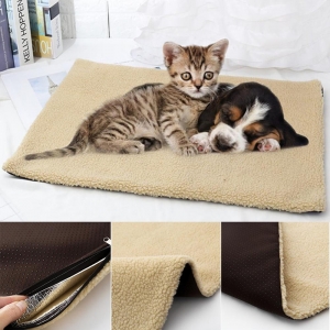 Cama para gatos, quentinha para animais de estimação macio auto-aquecimento almofadas de cama do gato descanso para gatinho cobertor inverno dobrável 