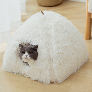 Casinha, Cama e Toca para gatos. Muito macio Plush Cat Bed, Almofada, Sofá Espreguiçadeira,  Camas para gatos,